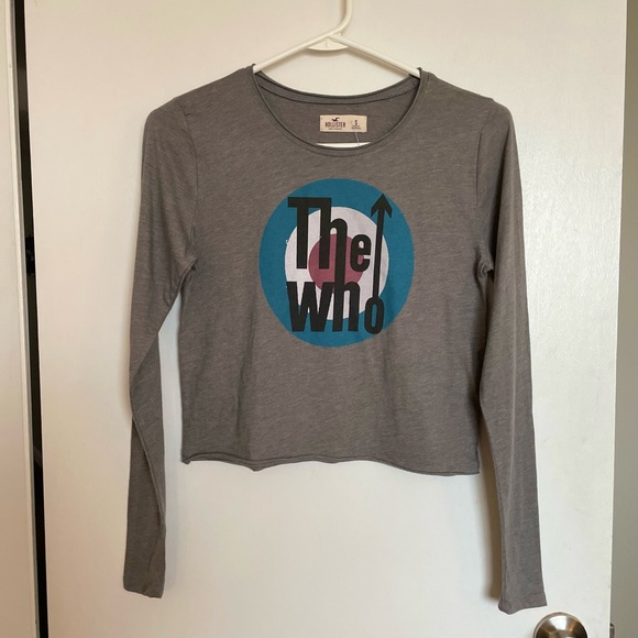 Hollister Tops - Hollister “The Who” Cropped Graphic Lightweight Top - Size S
